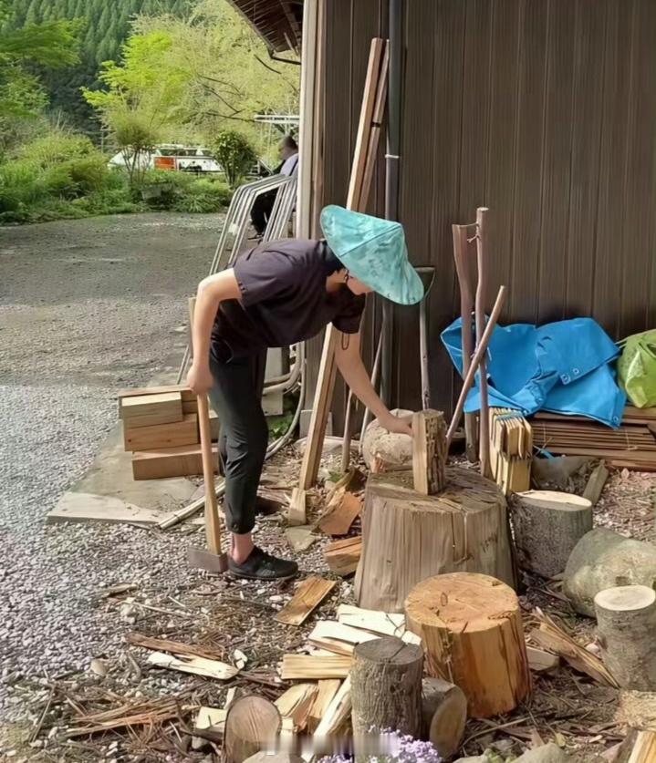 没苦硬吃，郑伊健一手好牌打得稀烂！他和蒙嘉慧位于日本农村的家，老婆还要劈柴，挑水