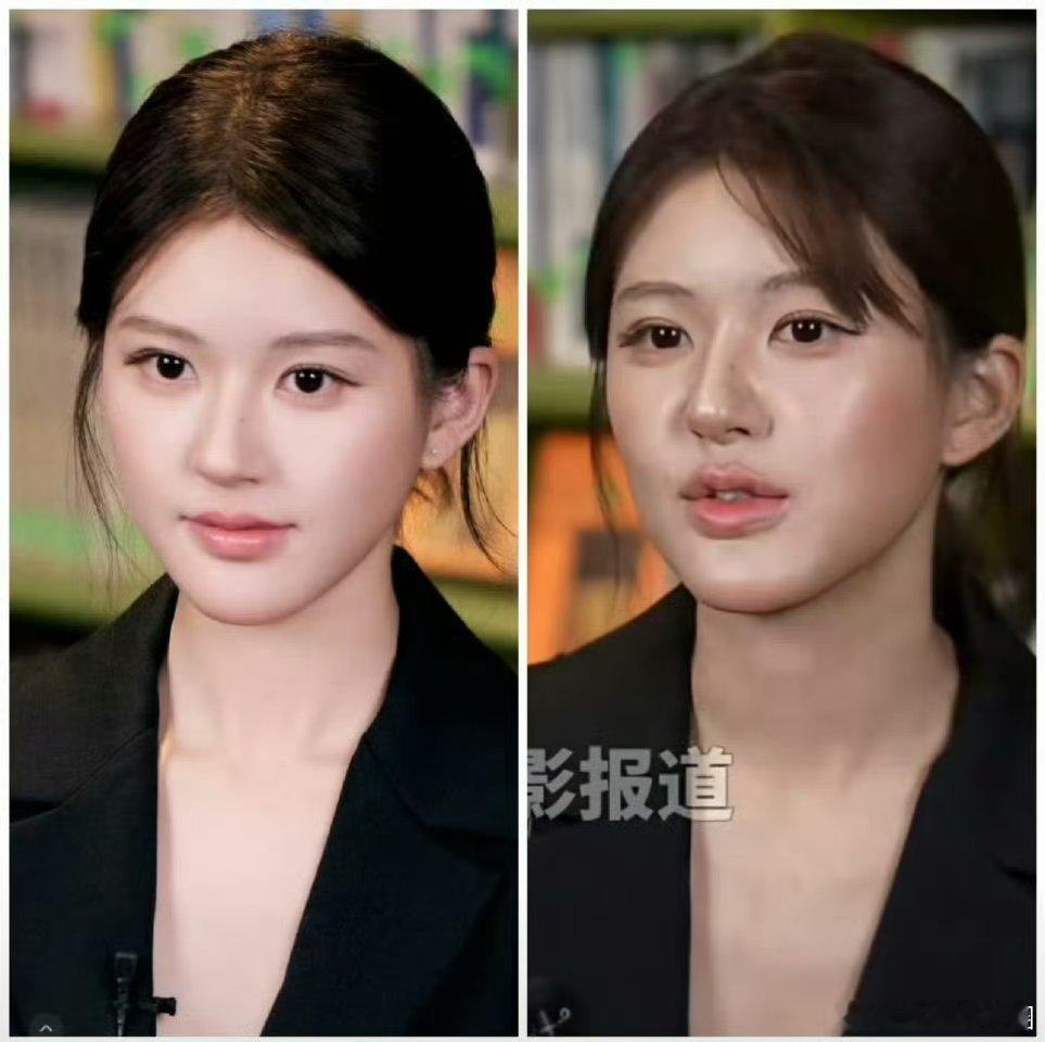 赵露思的修图前后[允悲][允悲][允悲]不喜欢这个嘴唇为啥要调整啊 不懂 ​​​