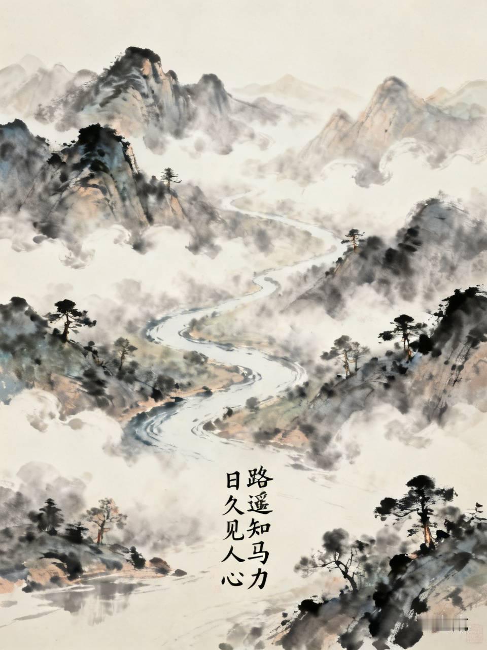 “路遥知马力”这上联挺经典的，我觉得下联可以是“日久见人心”。这句下联和上联对仗
