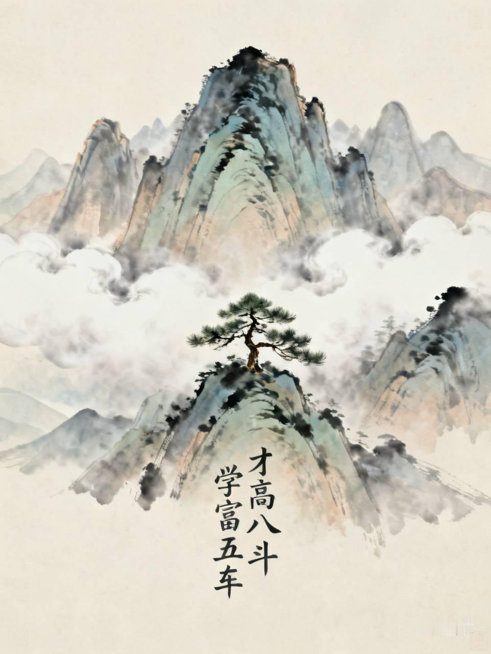 下联：学富五车。