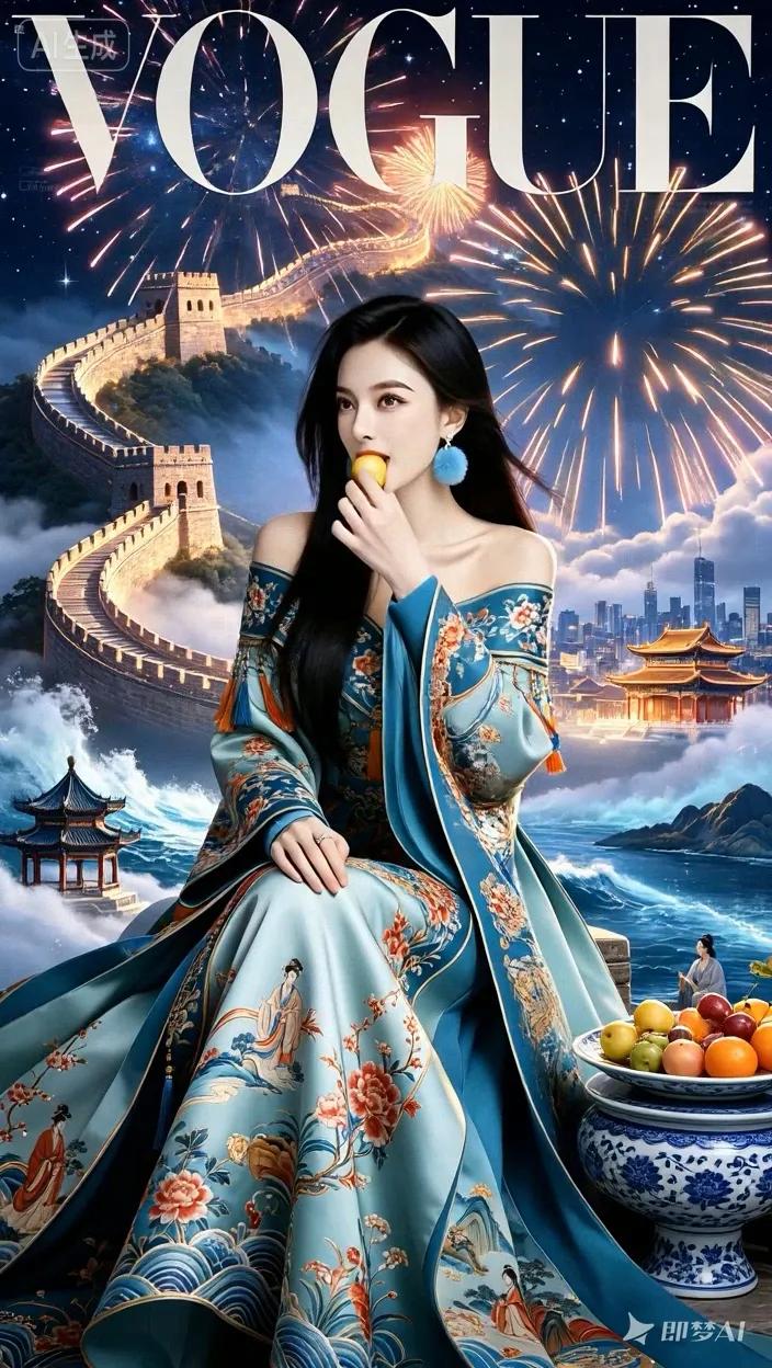 七绝●锦绣中华/古韵   

烟花璀璨享良宵，
山舞银蛇竞折腰。
壮丽山河藏底蕴