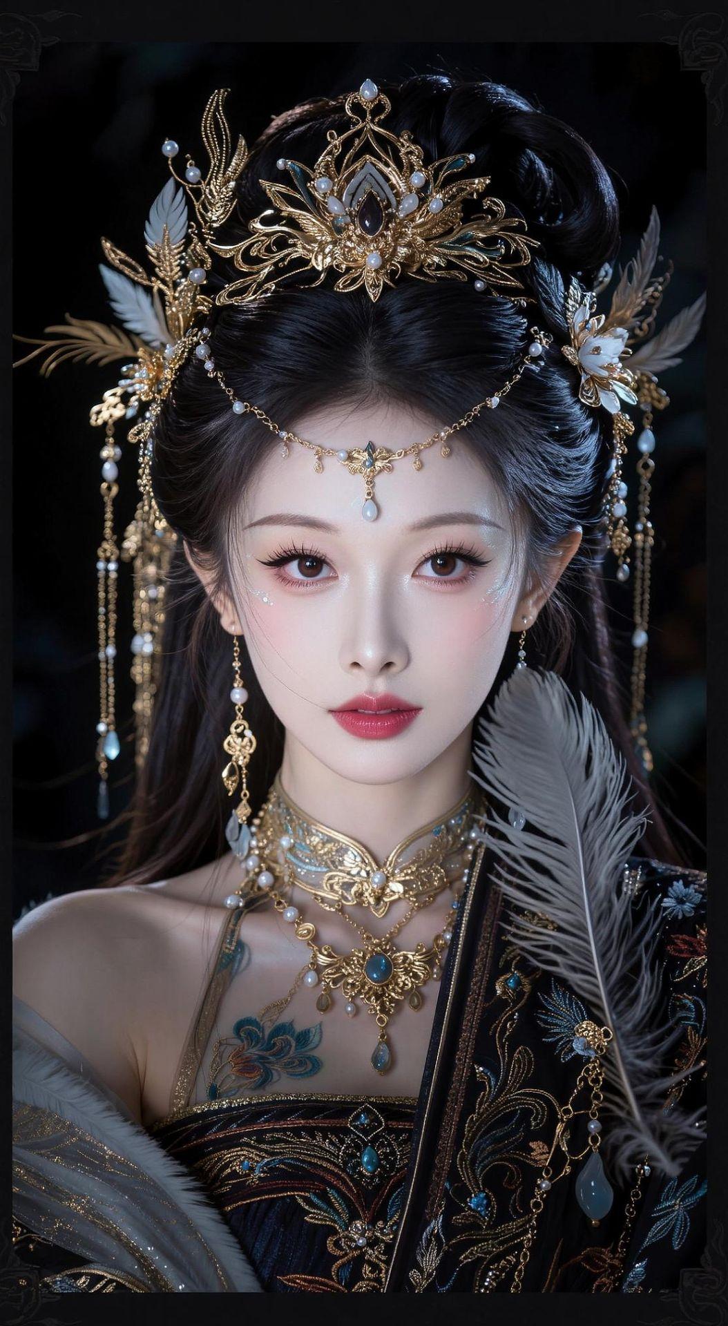 AI仙侠风美女写真 ai璀璨凤冠 古风妆容有多美 古风仙姬写真 古风仙姬写真