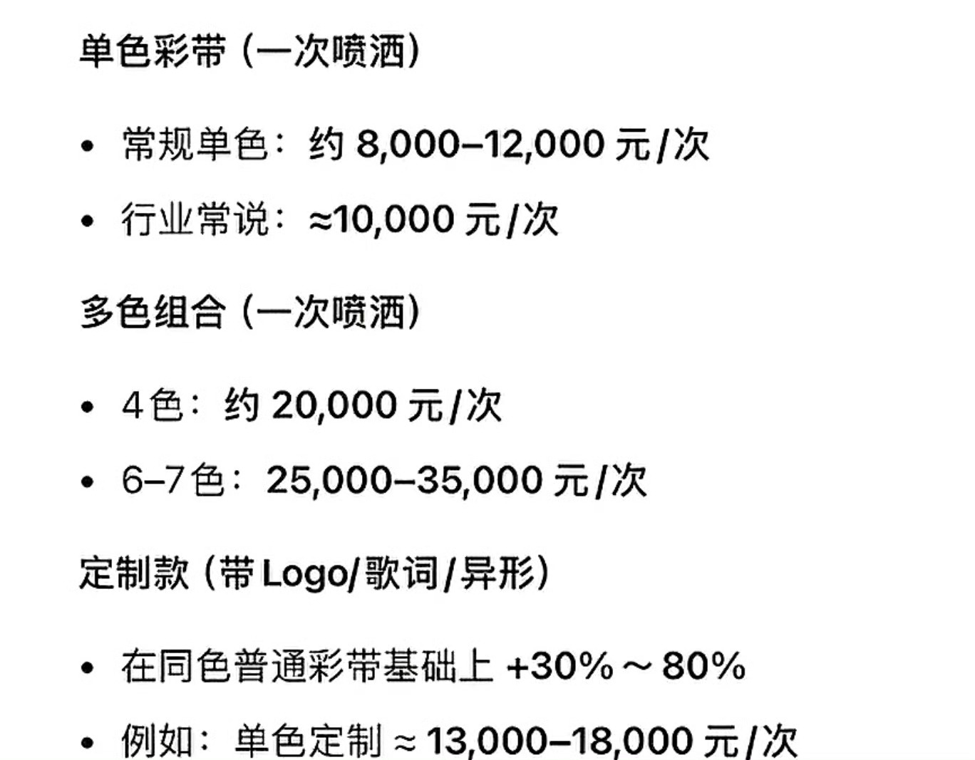 原来彩带价格这么贵 白梦妍你