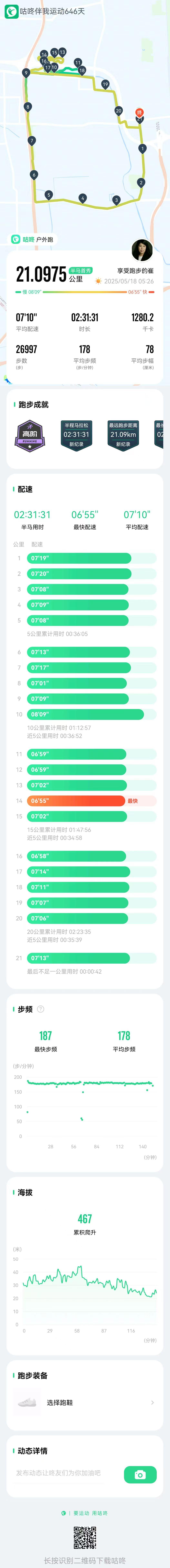 听说跑半马有新手福利期？

我信了

今年四次半马从 23131    2152