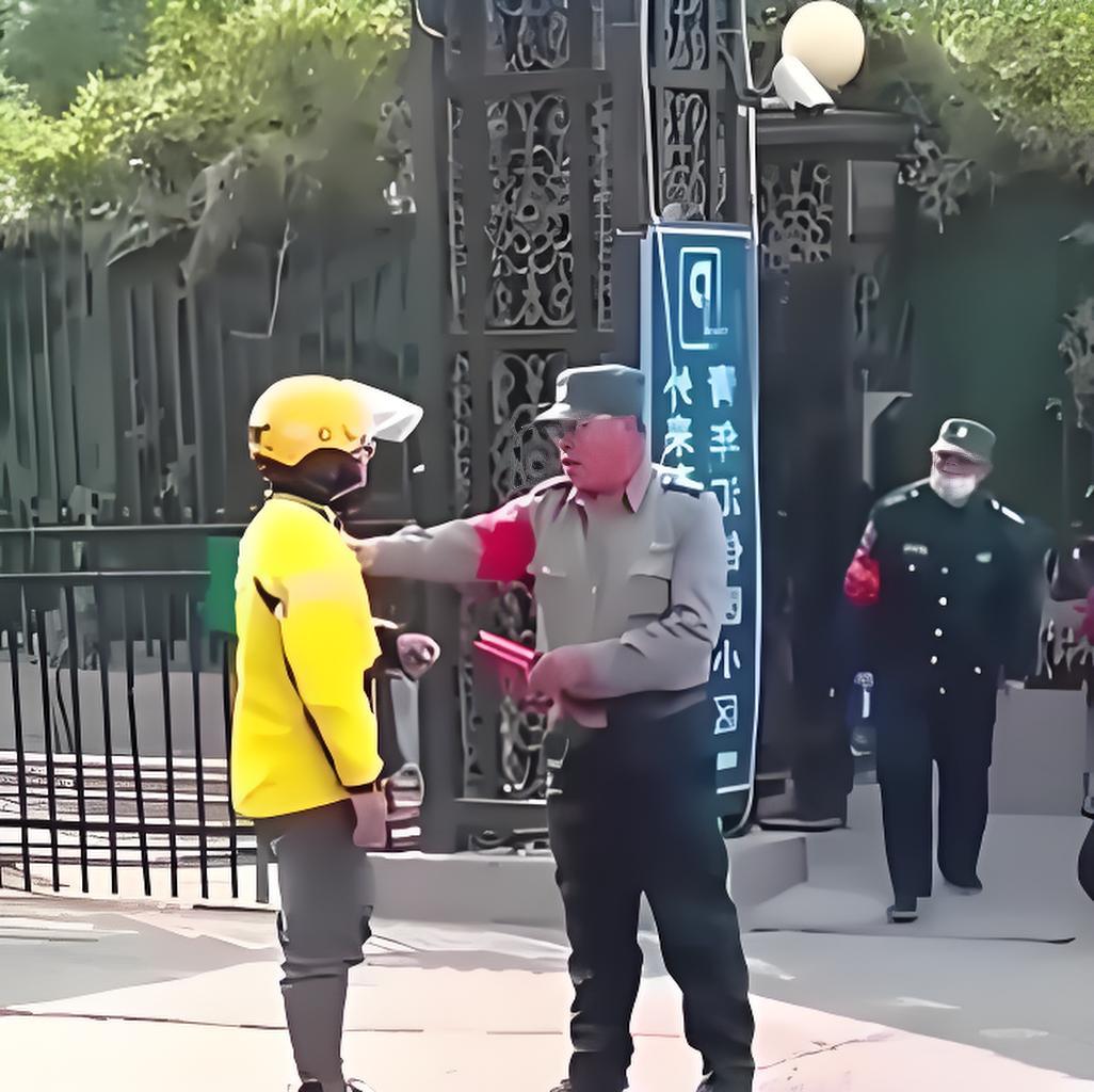 保安服不统一！[大笑]自己的地盘自作主张，保安工作服五花八门，看着可真乱！