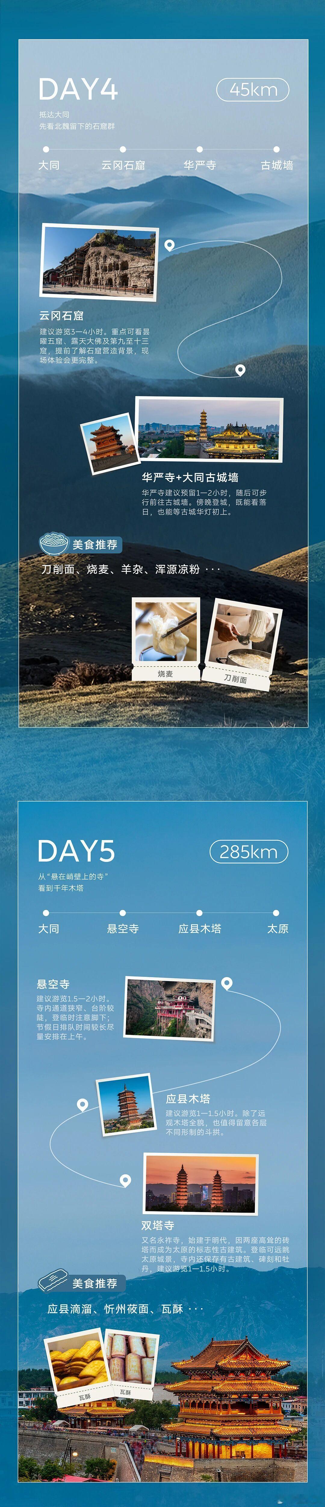 蔚来的加电风景线，路书好评。今天是晋北线。大同就不用说了，华严寺、善化寺都值得看