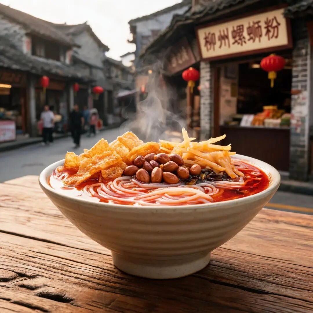 洪水围村，一碗螺蛳粉就是最踏实的希望🍜在广西横州云表镇的安置点，当7000份螺