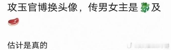 🍉网传赵露思 宋威龙将出演《攻玉》，目前 官博头像已换新，你期待吗？  