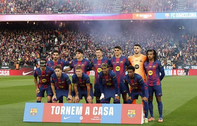 自2014年1月对阵埃尔切以来，巴萨首次在西甲联赛的首发阵容中派出9名西班牙球员