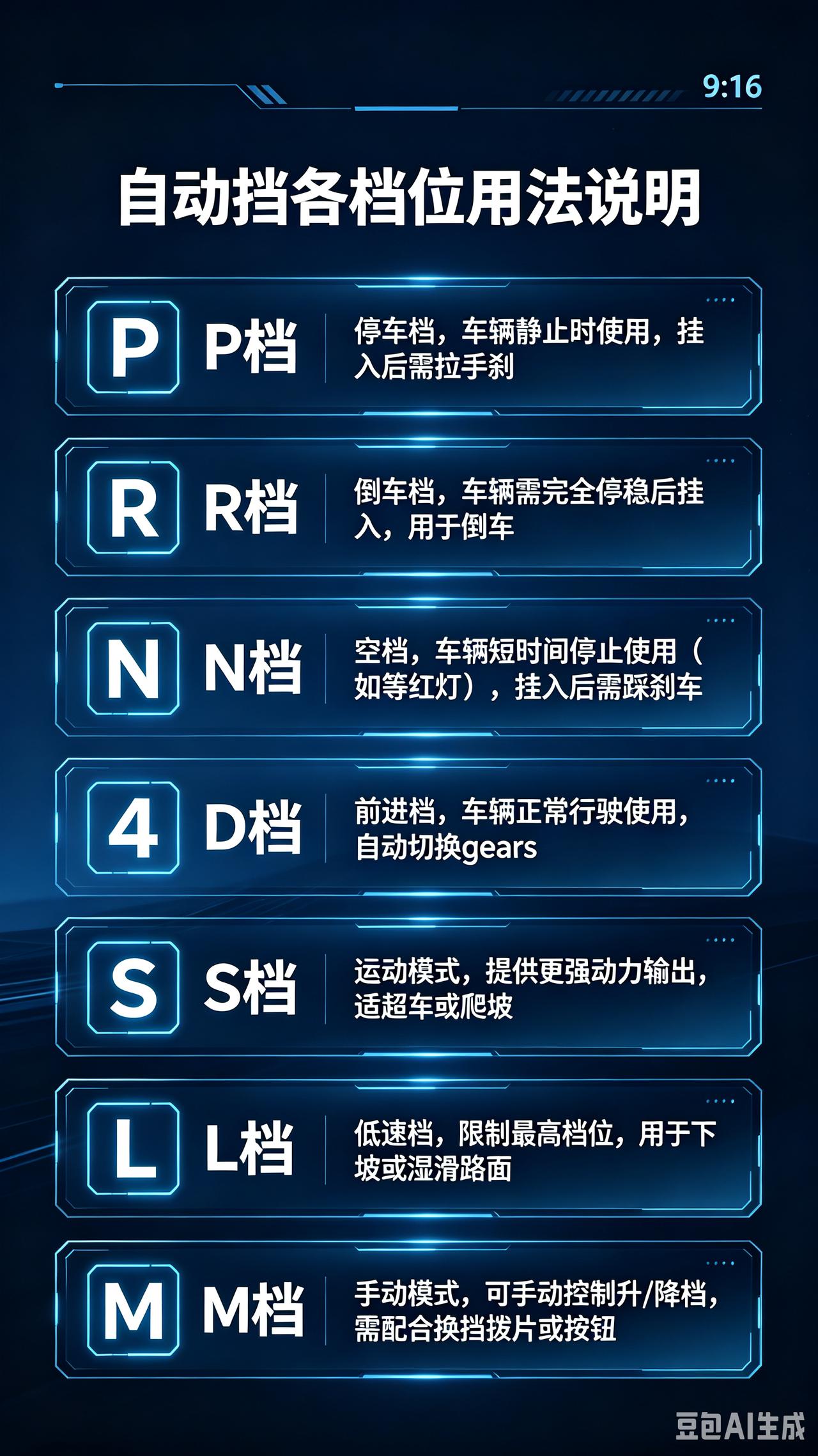 汽车知识 每天一个用车知识 用车技巧 自动挡 带你懂车