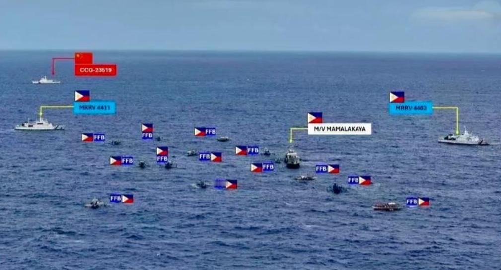 菲律宾一次比一次嚣张，这是为什么？

近日，菲律宾组织数十艘“渔船”冲闯仙宾礁，