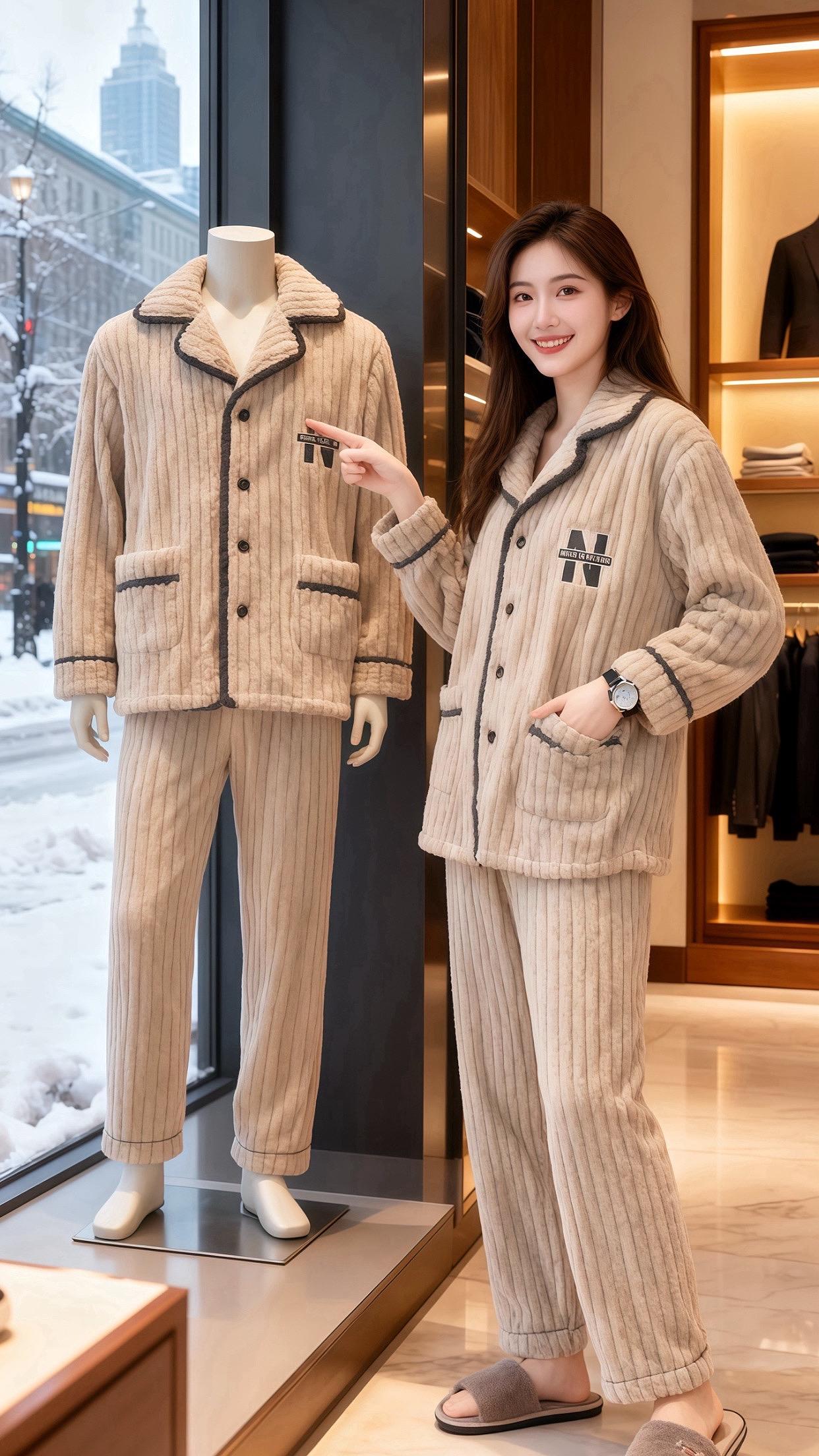 《冬雪与暖绒》  初雪落满橱窗那天，他在男装区撞见她。  她穿米白竖条...