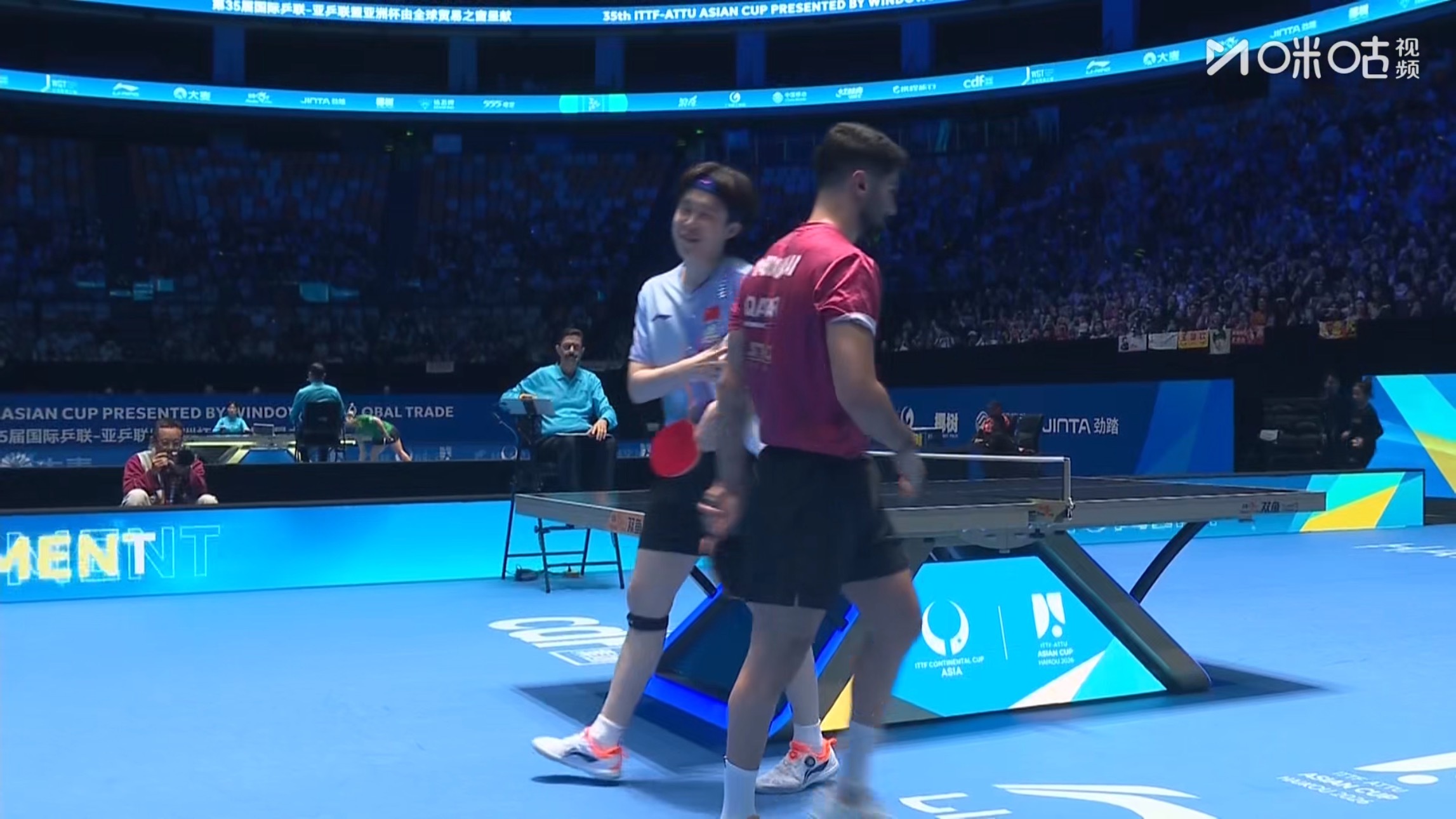 海口亚洲杯男单小组赛第三轮王楚钦3比0阿卜杜勒瓦哈卜(11-5，12-10，11