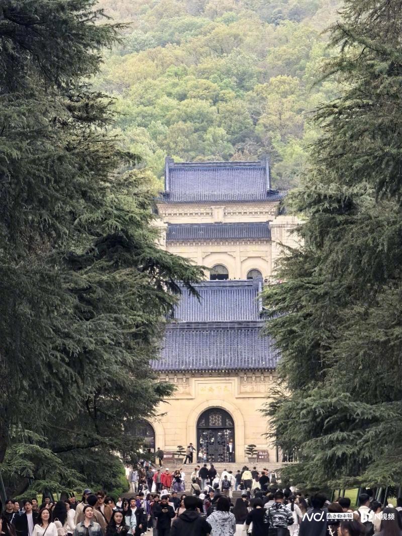 【对话中山陵景区文创老板：接待不少台湾游客，最爱买雨花石】4月8日上午，中国国民