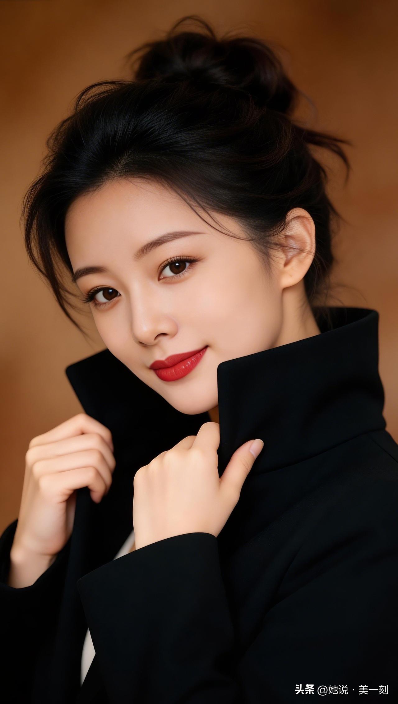 优雅少女，红唇微笑，时尚迷人有哪些美女让人过目难忘？