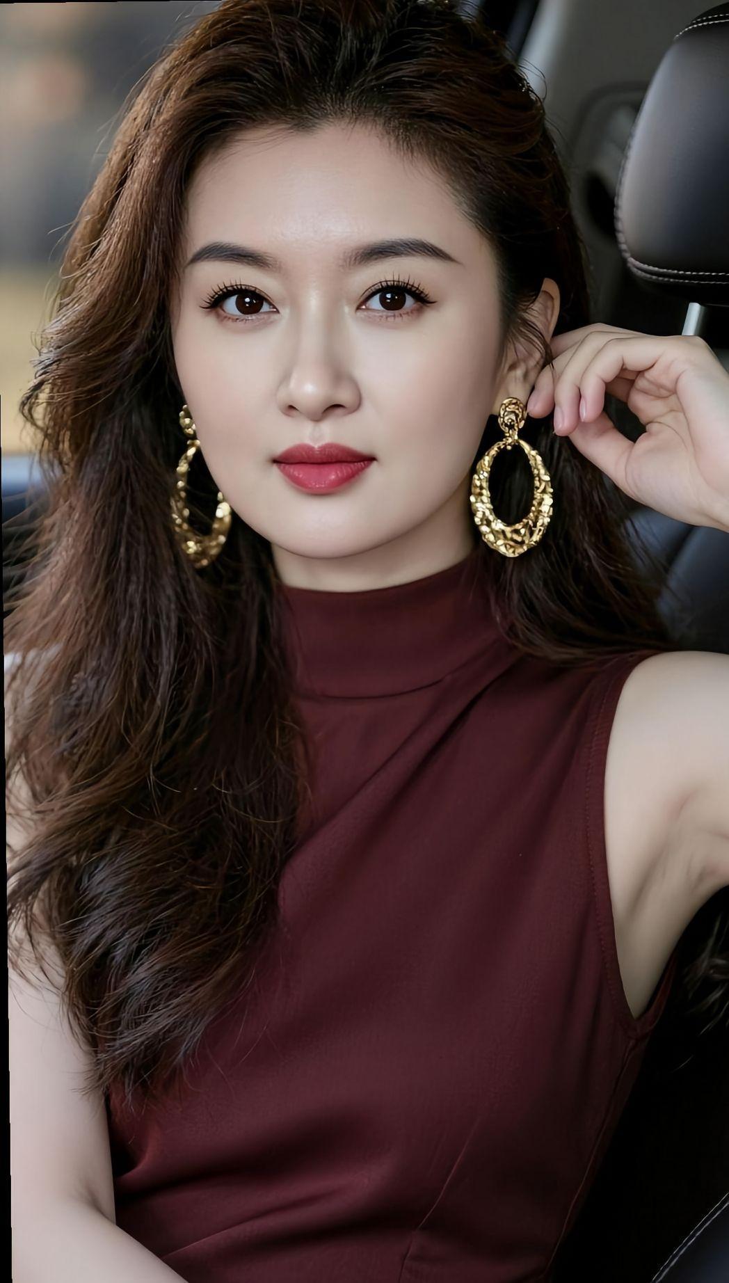 红妆美人倚，金环映秋光。