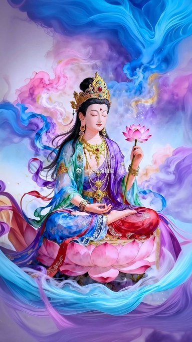 愿你有缘，得观音菩萨保佑，健康好运，一生平安！观音菩萨大慈大悲，愿功德回向给家人