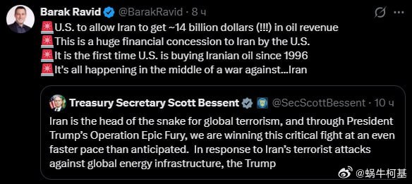 AXIOS记者谈及美国对伊朗石油制裁的种种矛盾之处。▪️美国自1996年以来首次