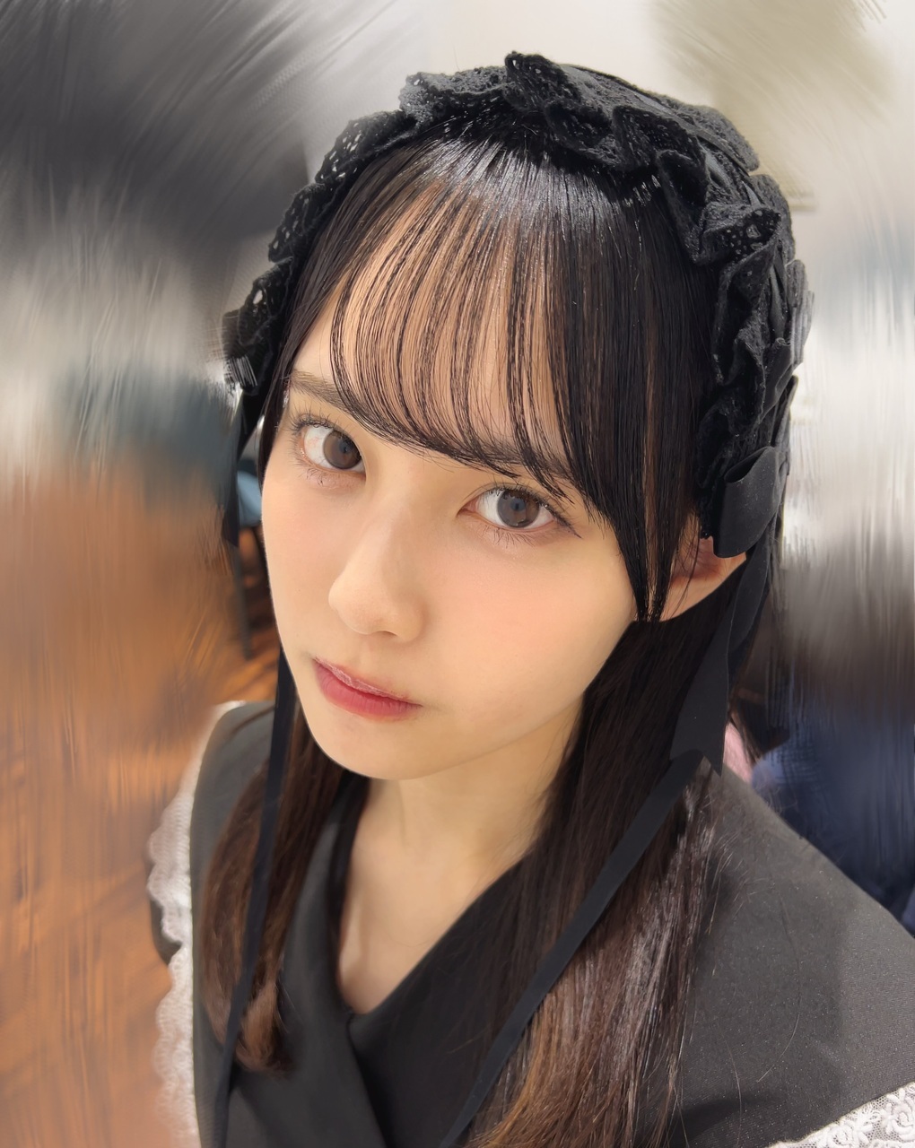 松尾桜「26日のオンラインミーグリは、お人形さんになりきってみました。レースが付