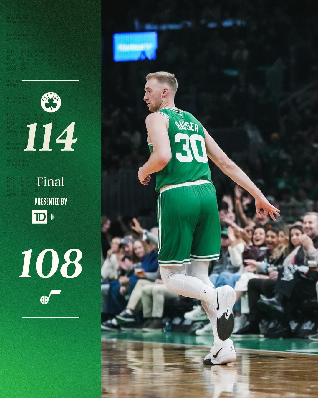 凯尔特人国度 FINAL : Boston Celtics 【 114-108 