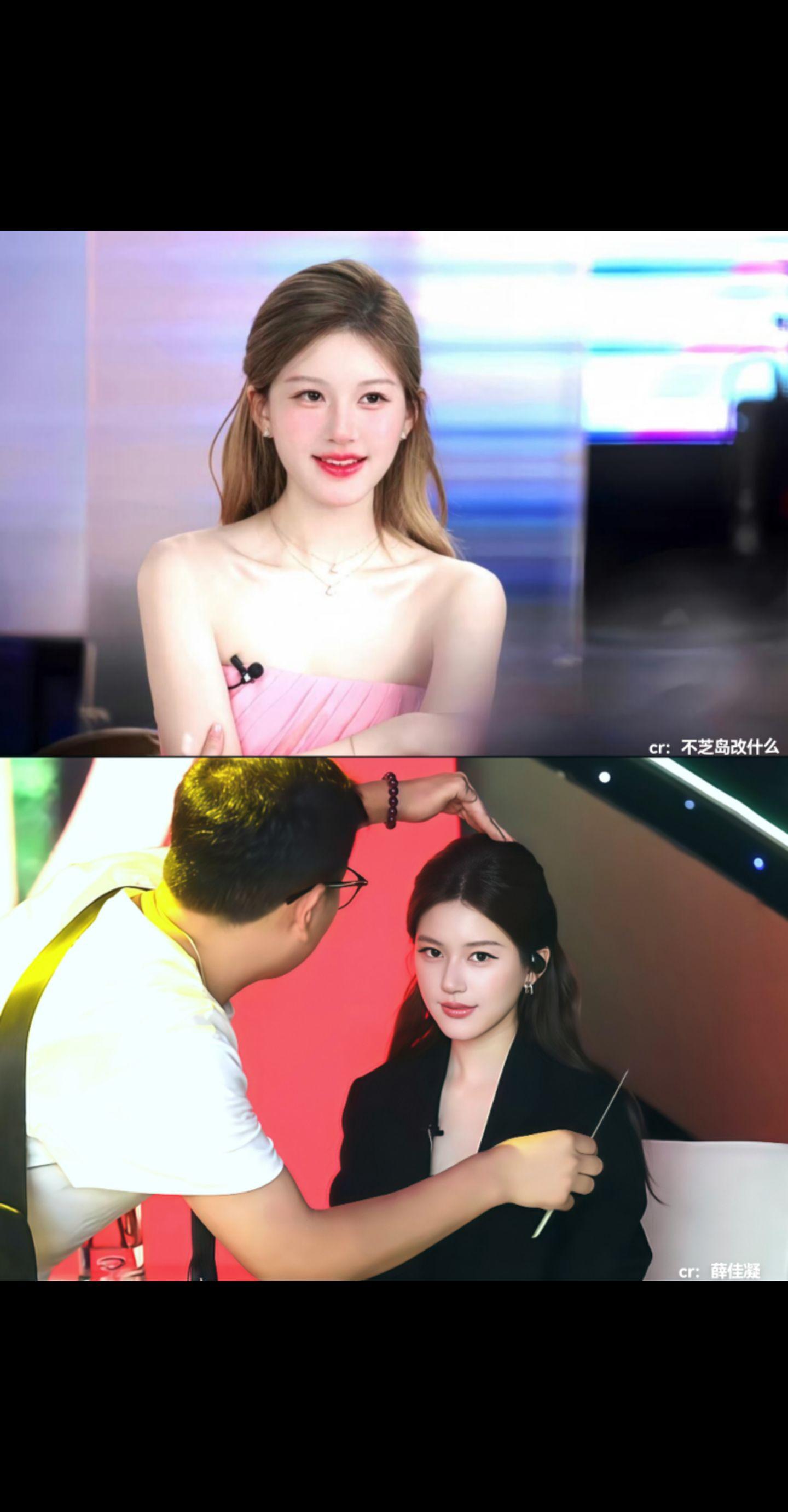 这反差绝了，芭比露思和主播许妍，同样的发型给人一种不一样的感觉，好期待许我耀眼