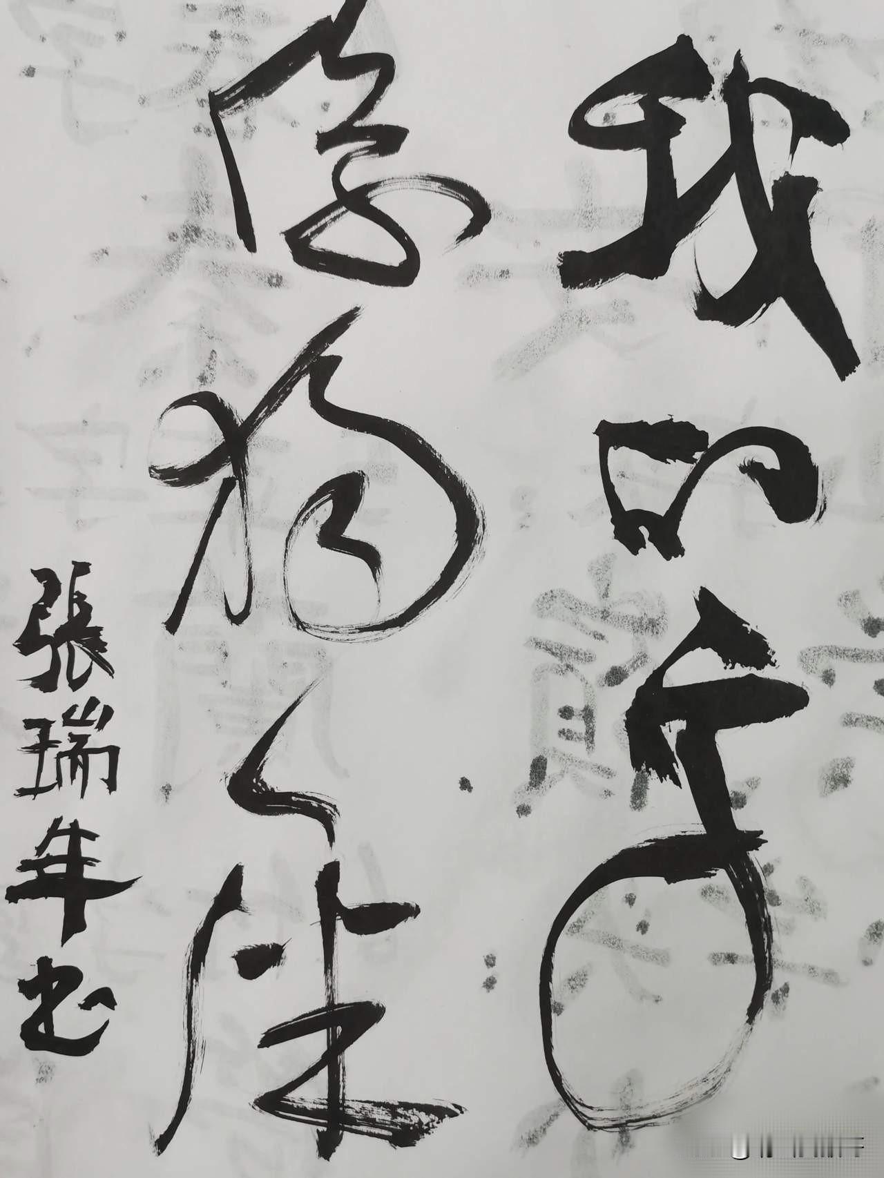 这是吼书原创第一人张瑞年的一幅字，头上还顶着一堆的头衔，像中国书画家协会会员、国