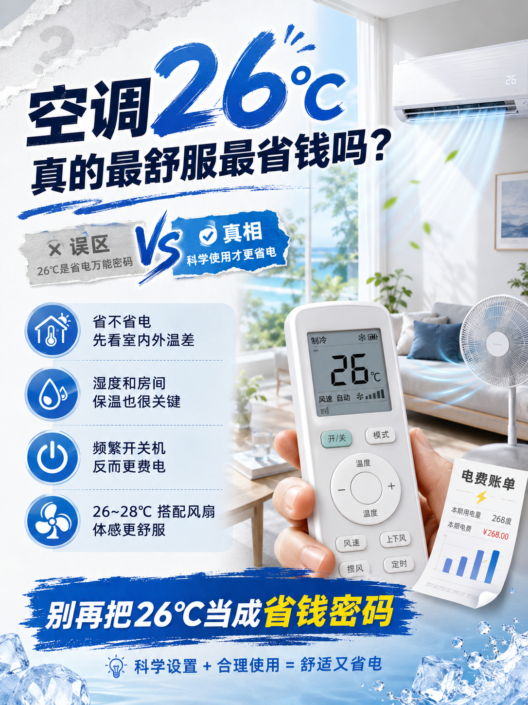 很多人一到夏天就把空调锁死在26度 好像这不是温度 而是一种省电护身符但空调真不