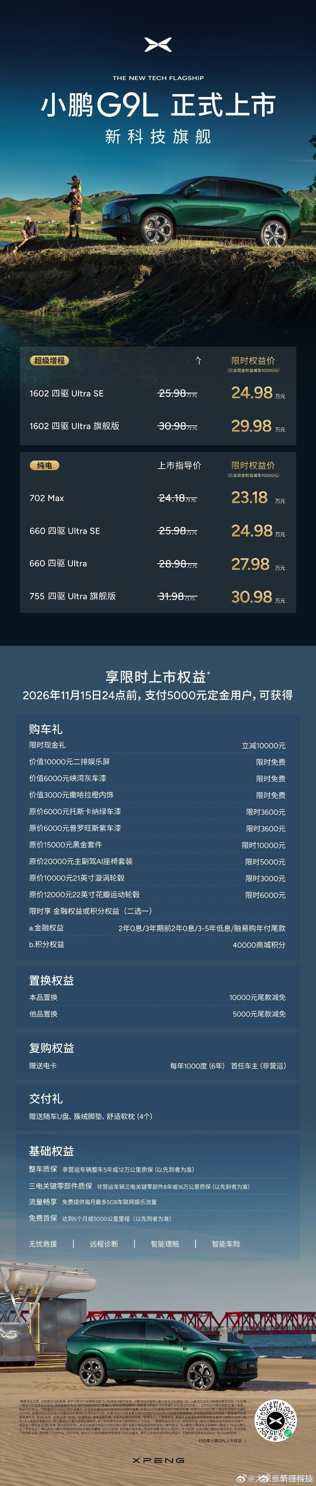 看完小鹏G9L发布会，限时23.18万起，这价格要把理想l9 和小米澎程  打爆