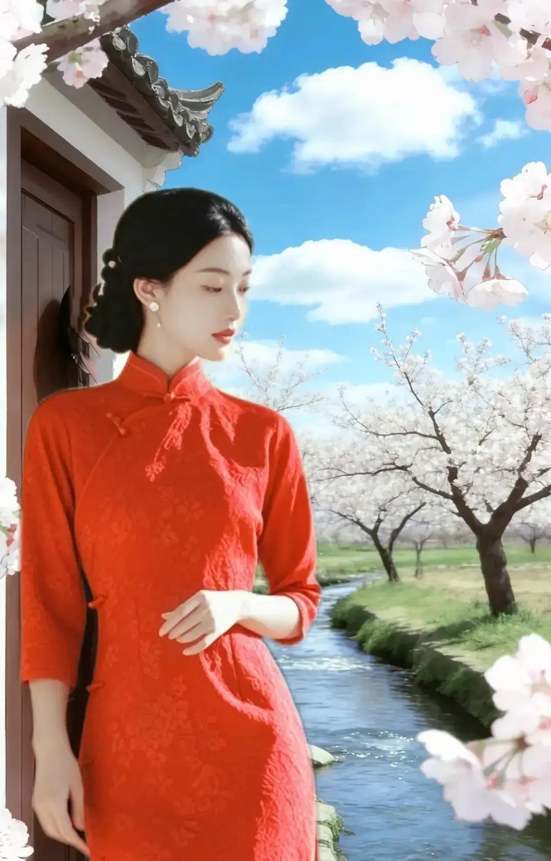 绿草摇青曲水长，

春风入户杏流香。
说真的，每次读到这种句子，都感觉像被什么东