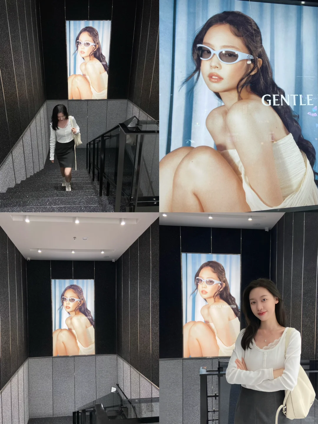 去不了🇰🇷，广州天环也有Jennie海报合影🔥