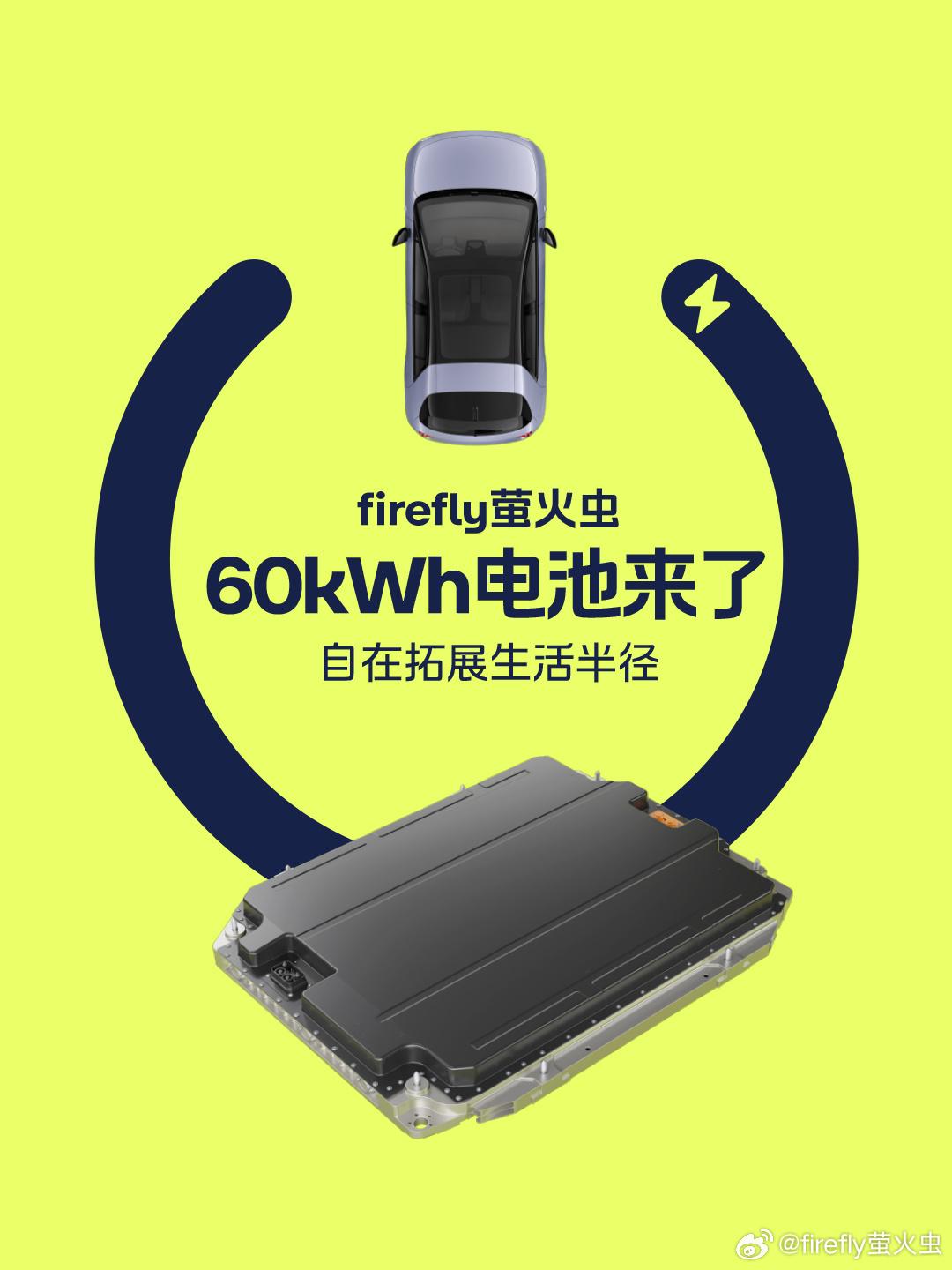 萤火虫60度电池版本上线：整车购买13.68万起，选BaaS租电的话7.98万元