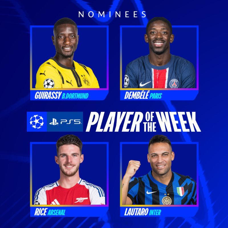 🏆 欧冠本轮最佳MVP候选 🇬🇳 塞尔胡·吉拉西 多特蒙德 🇫🇷奥斯曼