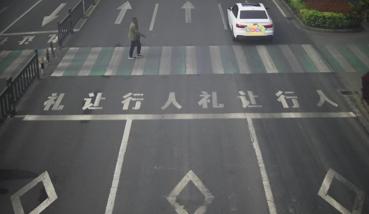 网友私信开车未礼让行人被拍，他觉得他的车和行人相隔一个车道不应该被罚，有没有了解