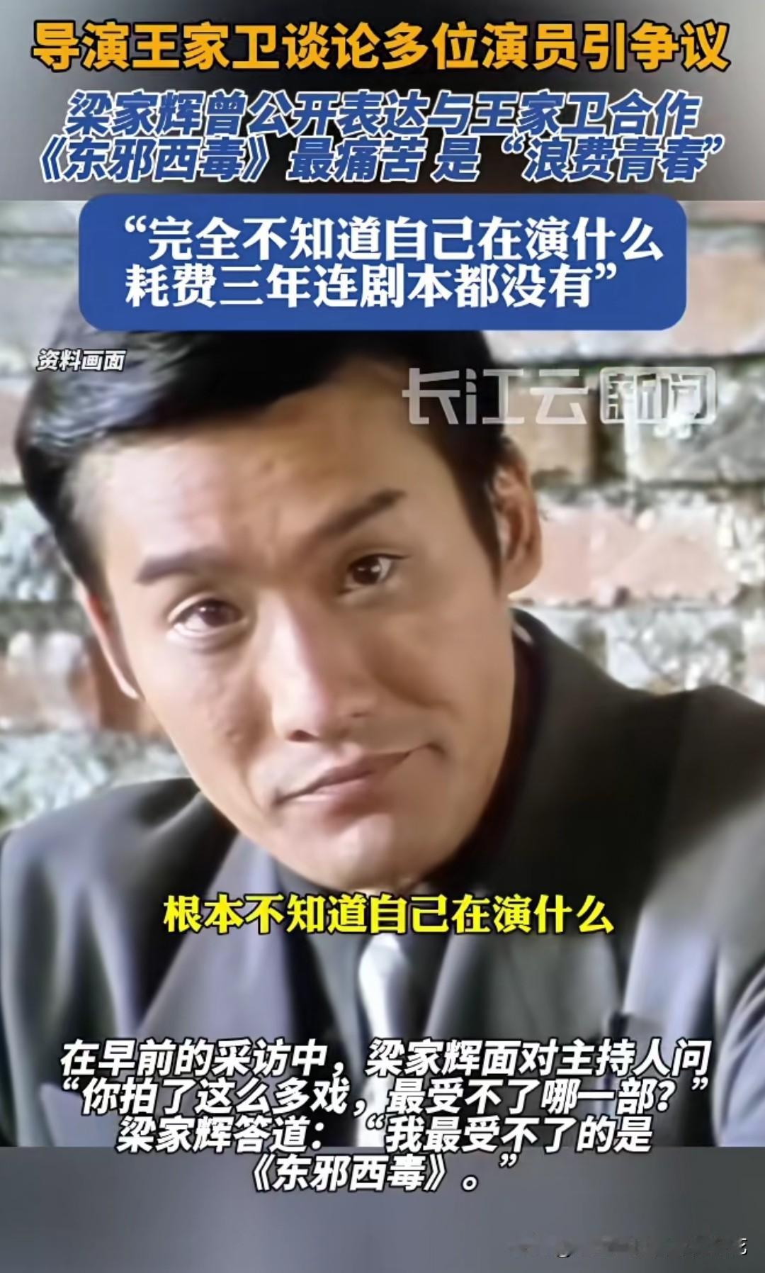 王家卫最受争议的一部剧依然还是当年大牌云集的《东邪西毒》，但是这部剧对演员而言，