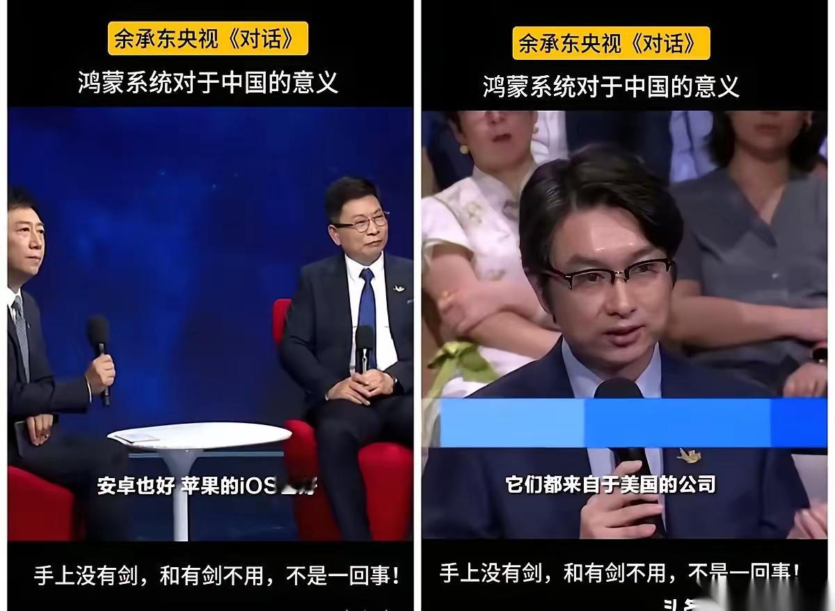昨天刷到央视《对话》里交大教授的话，真是一下戳中要害，后背都发紧。他说安卓、iO