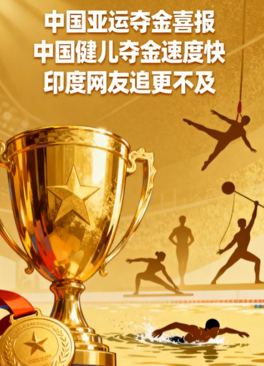 印度人彻底崩溃了！中国亚运夺金速度太快，印度完全追不上！

14亿人口，501名