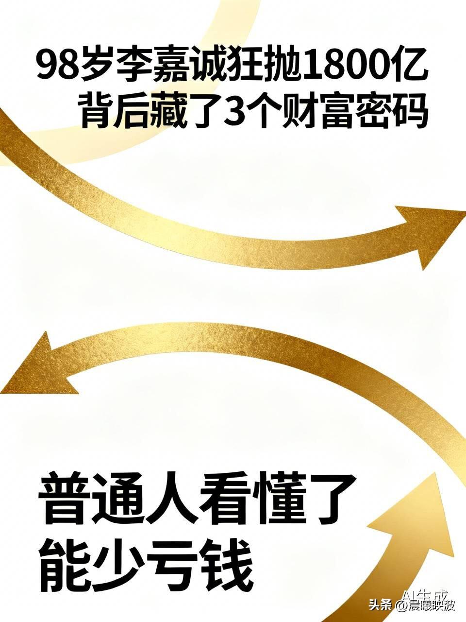 98岁李嘉诚狂抛1800亿，背后藏了3个财富密码，普通人看懂了能少亏钱

  9
