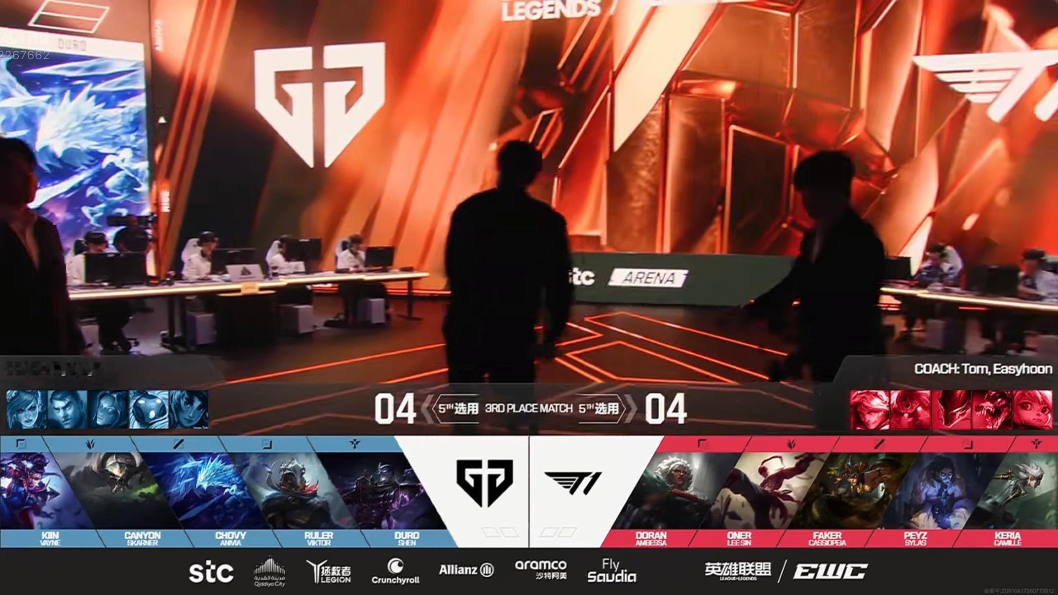 【EWC电竞世俱杯 】 GAME 01 vs GEN第一局BP如下T1T1LOL