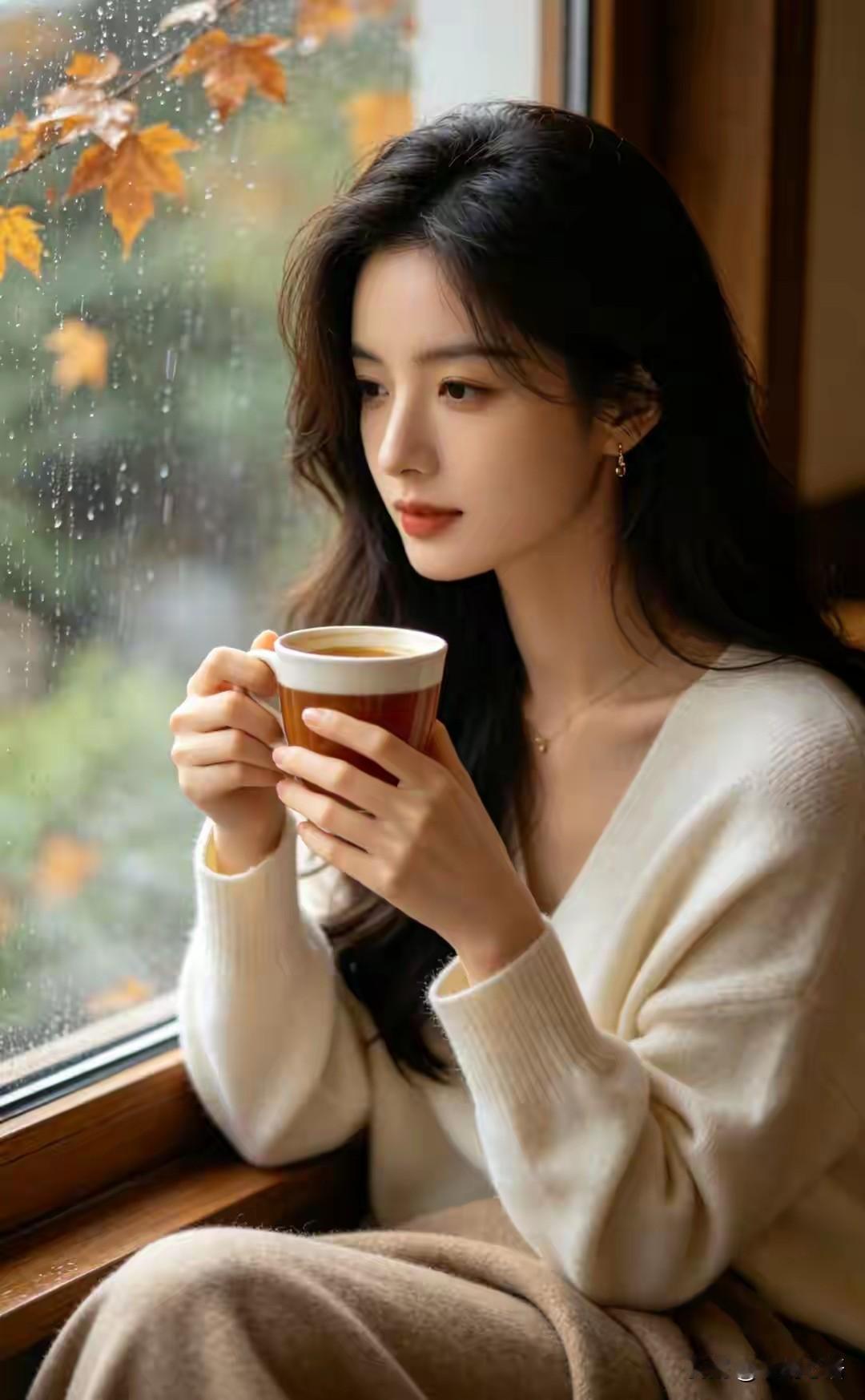 秋窗听雨，
慢品人间，
不恋过往，
静守心安。
半生走过才明白，
很多事不必追问