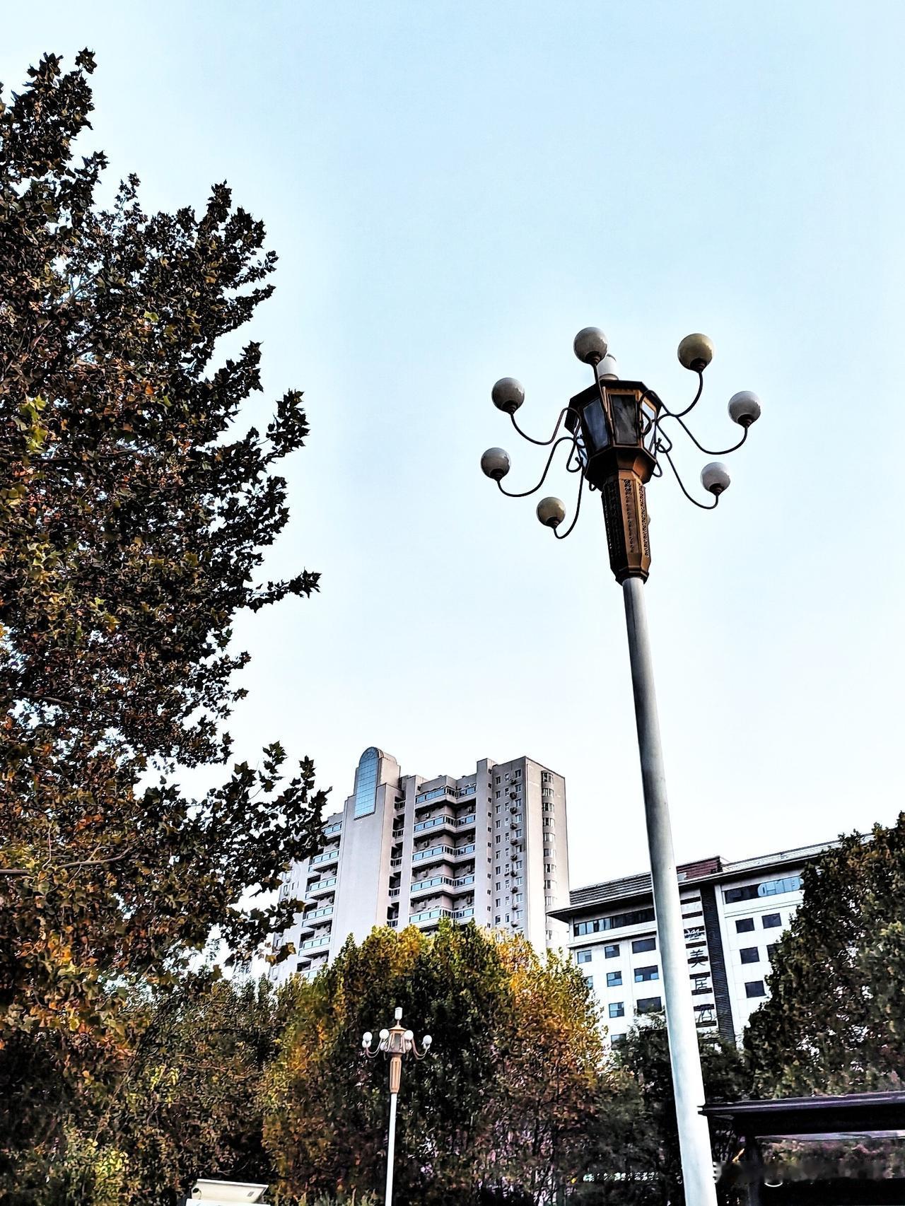 今天又来晒图喽，
昨天下午去运动了。

4点的裕华路上，
蓝天阳光明媚，

余晖