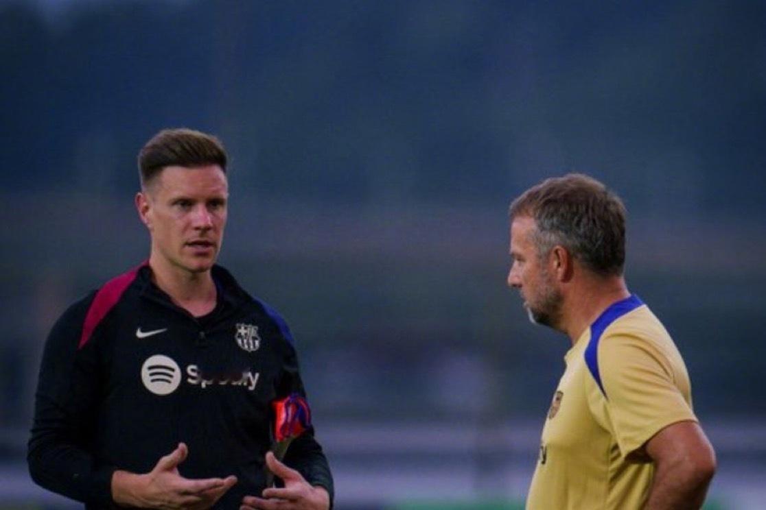 汉斯·弗利克希望在巴塞罗那踢出更直接的足球，并指示特尔施特根多打长传，以发起危险