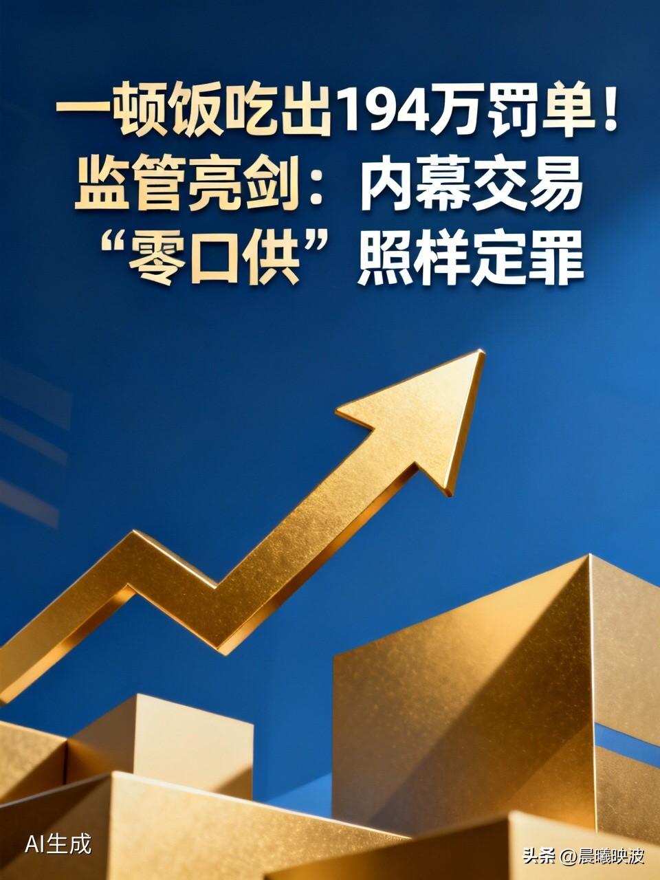 一顿饭吃出194万罚单！监管亮剑：内幕交易“零口供”照样定罪

  一次看似普通