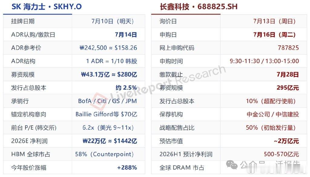 【中韩存储龙头同步冲刺IPO：长鑫科创板、SK海力士纳斯达克，全球存储定价权博弈