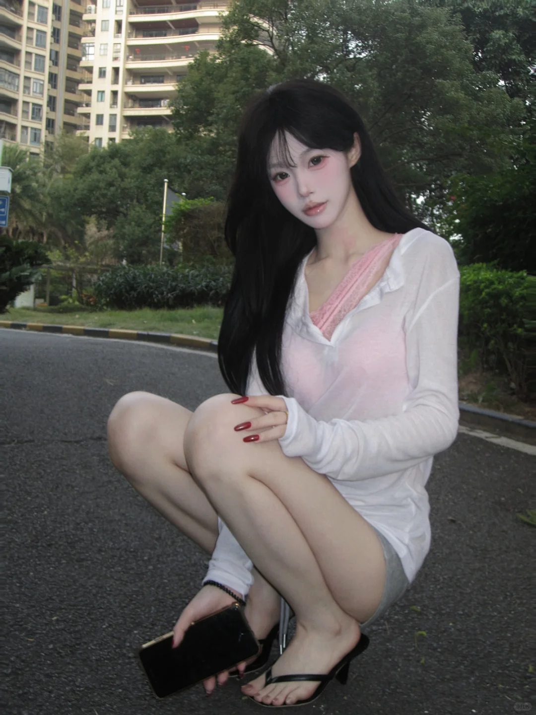 蹲了半个小时…