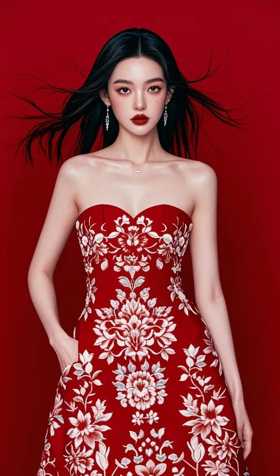 红裙翩翩舞，风华绝代艳。#品味美人美照# #迷人美姿美照# #时尚美图鉴赏# #