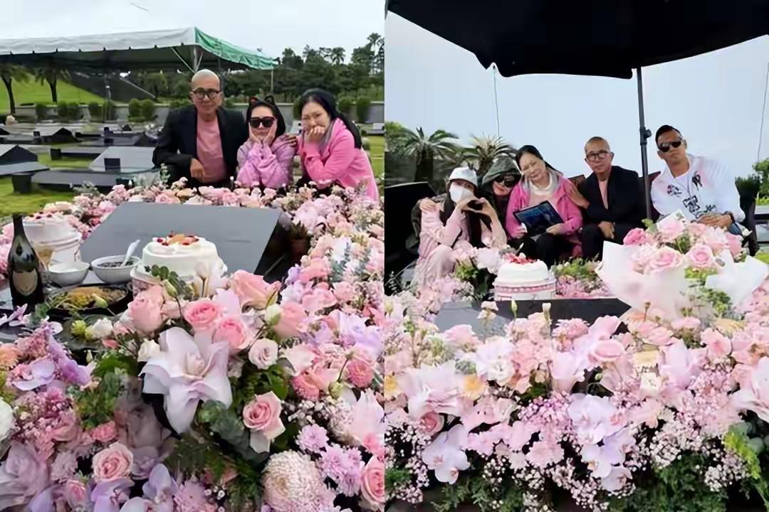 小S与S妈今天穿着粉色到墓地，包括具俊晔也穿着粉色T恤，为大S庆生。

大S喜欢