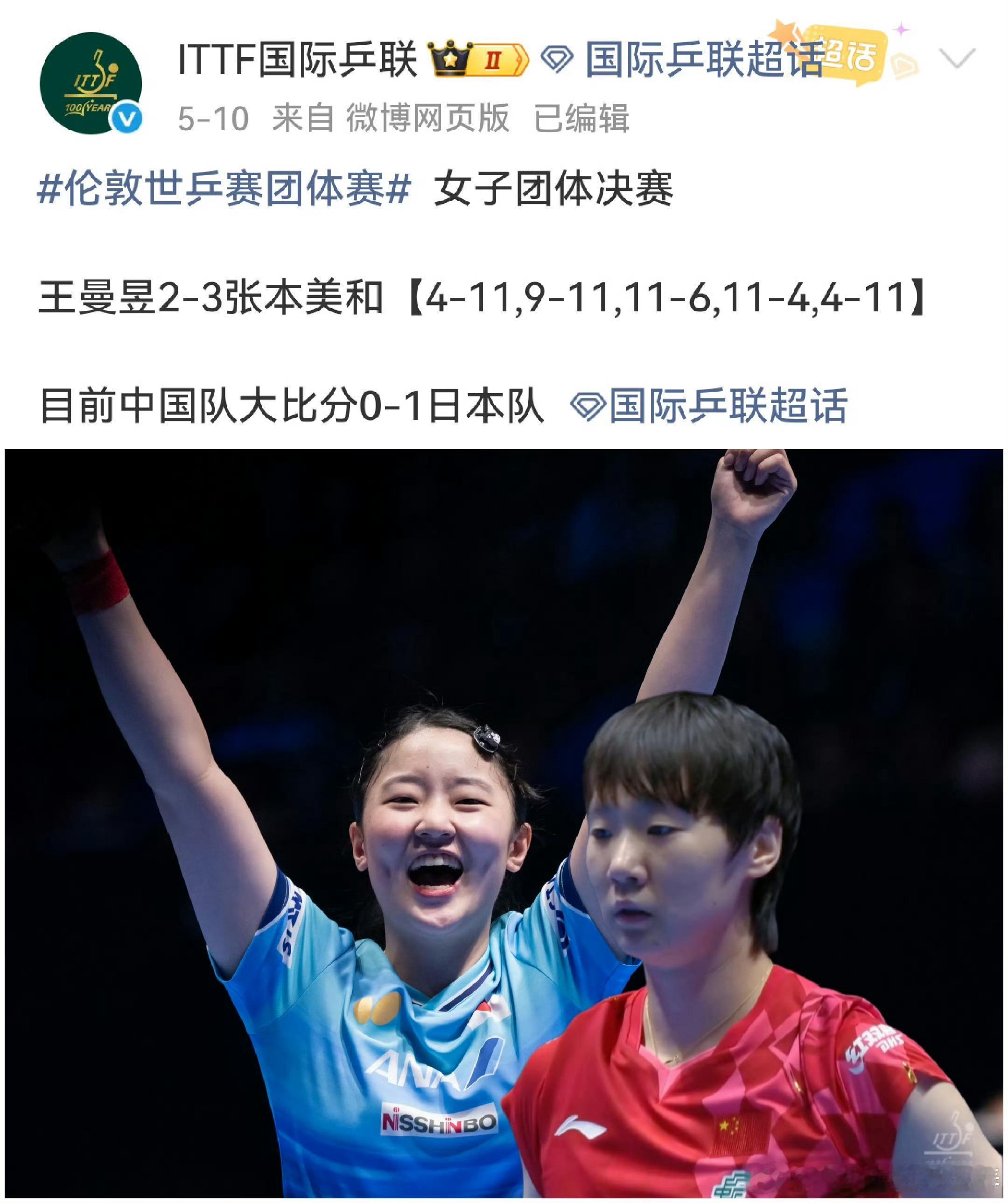 省流版总结：张本为何自信😁张本为何恐惧😰孙颖莎对张本美和9胜1负 ​​​
