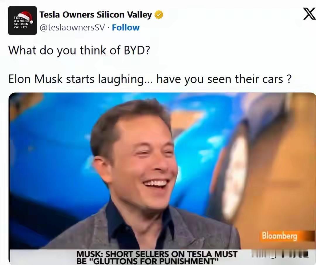 马斯克现在肯定笑不出来了，国产新能源汽车正式销量超越特斯拉，以后新能源比亚迪就是