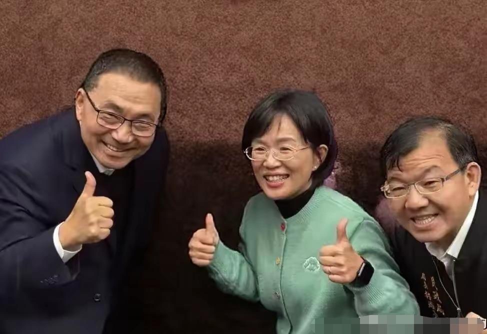 侯友宜和民进党新北候选人同框，有点怪怪的，侯在表演不粘锅，怕苏巧慧选中秋后算账。