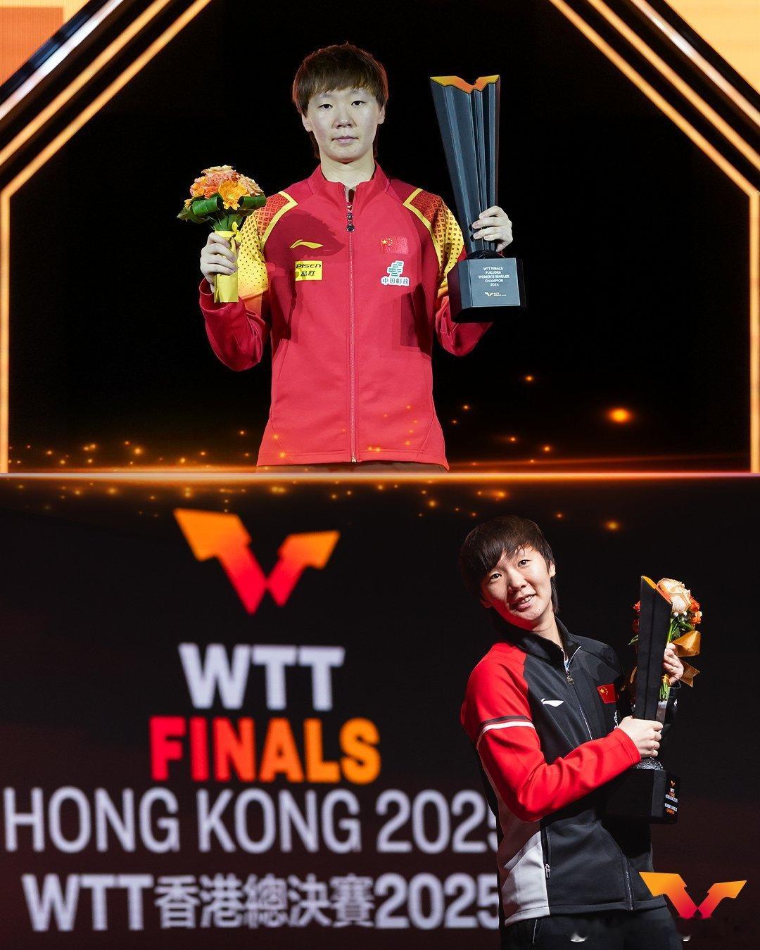 王曼昱冠军 卫冕成功 🏆🏆王曼昱连续第二个赛季问鼎WTT总决赛女单冠军 🌟